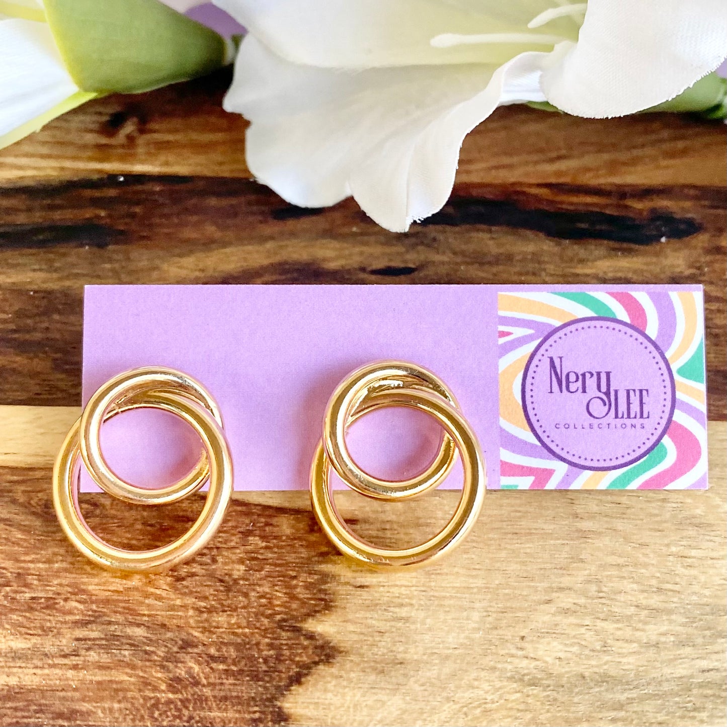 18K Gold Filled Doble Loop Earrings