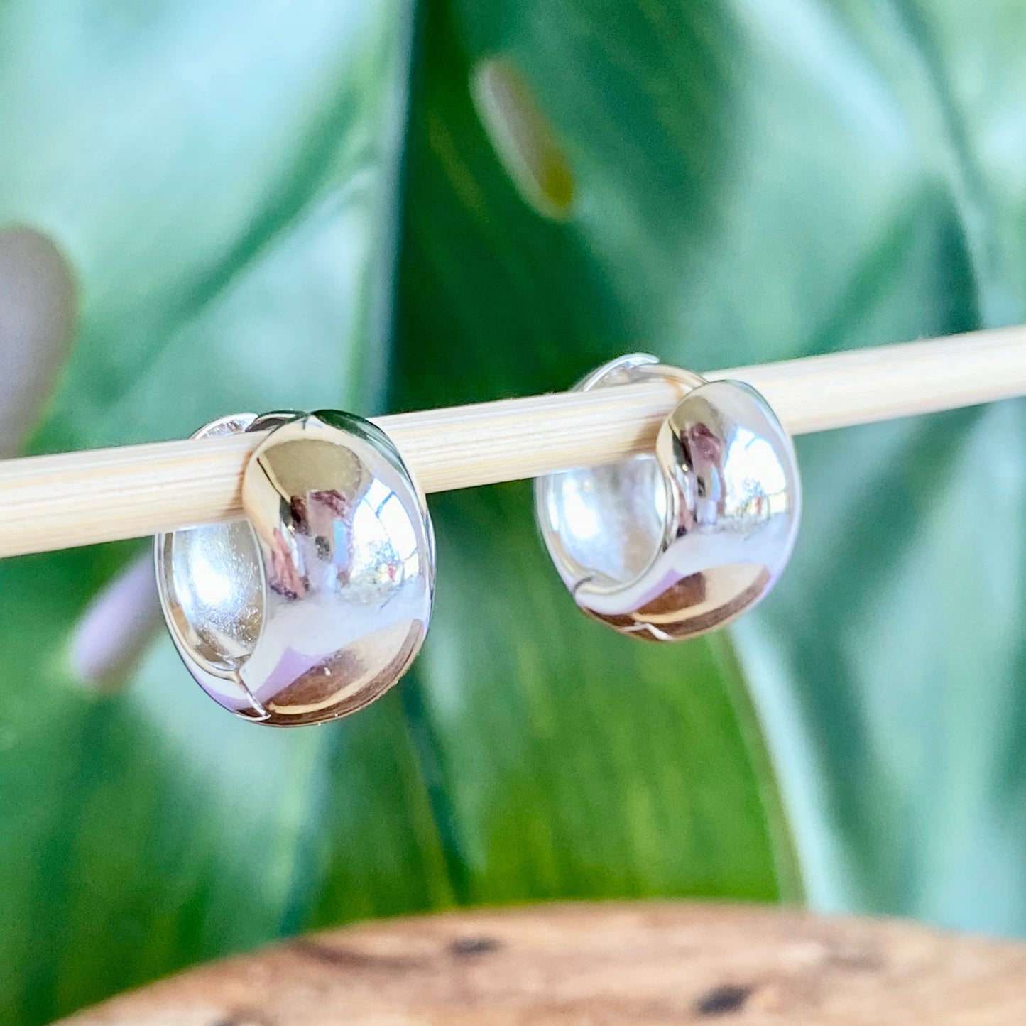 Small Chunky Hoop Earrings