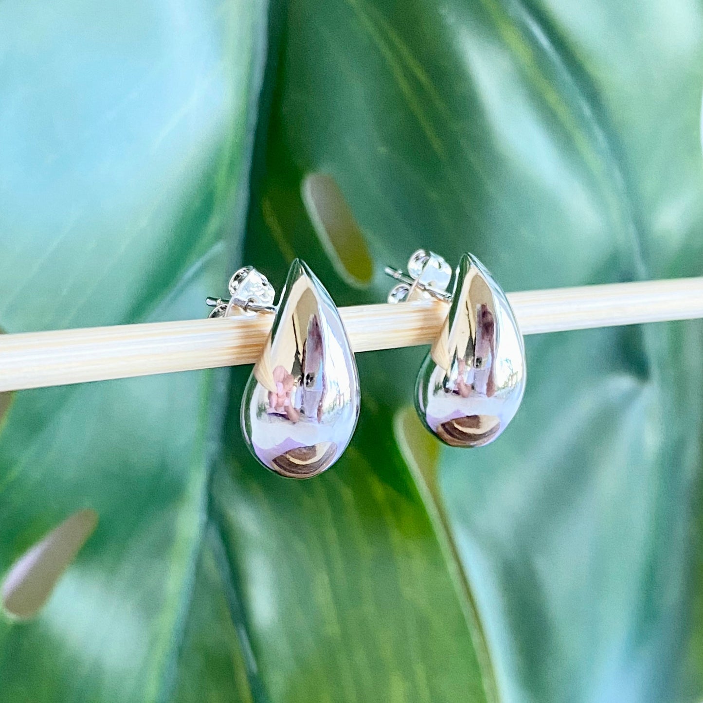 Tear Drop Stud Earrings