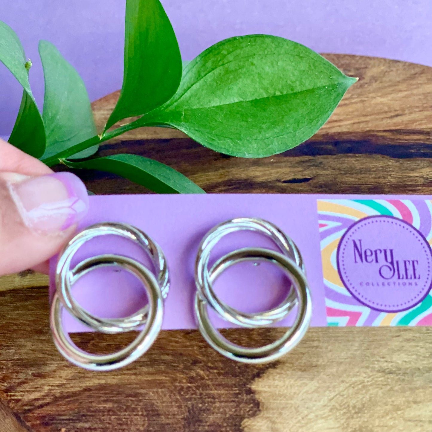 Round Dual Style Intertwined Smooth Rope Stud Earrings