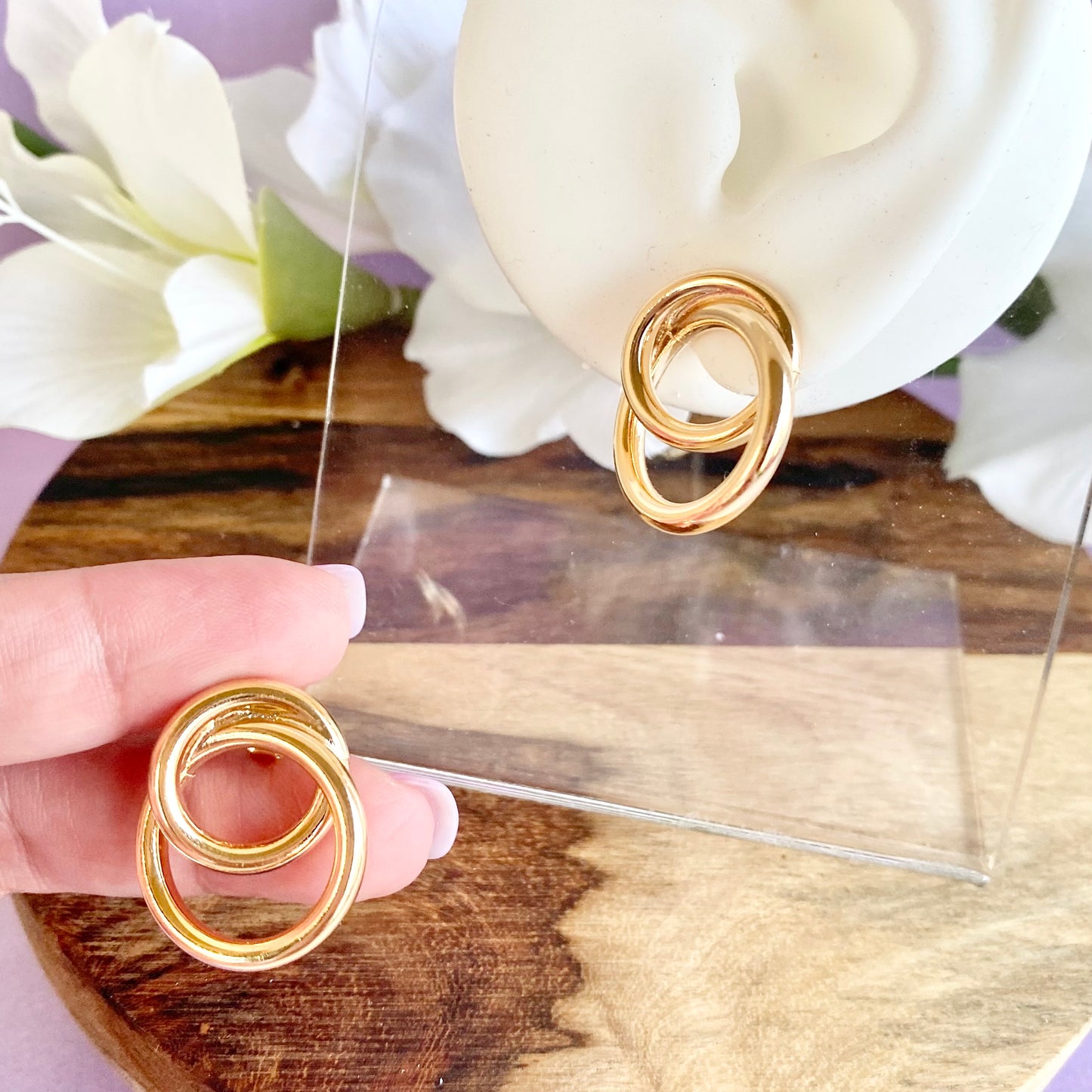 18K Gold Filled Doble Loop Earrings