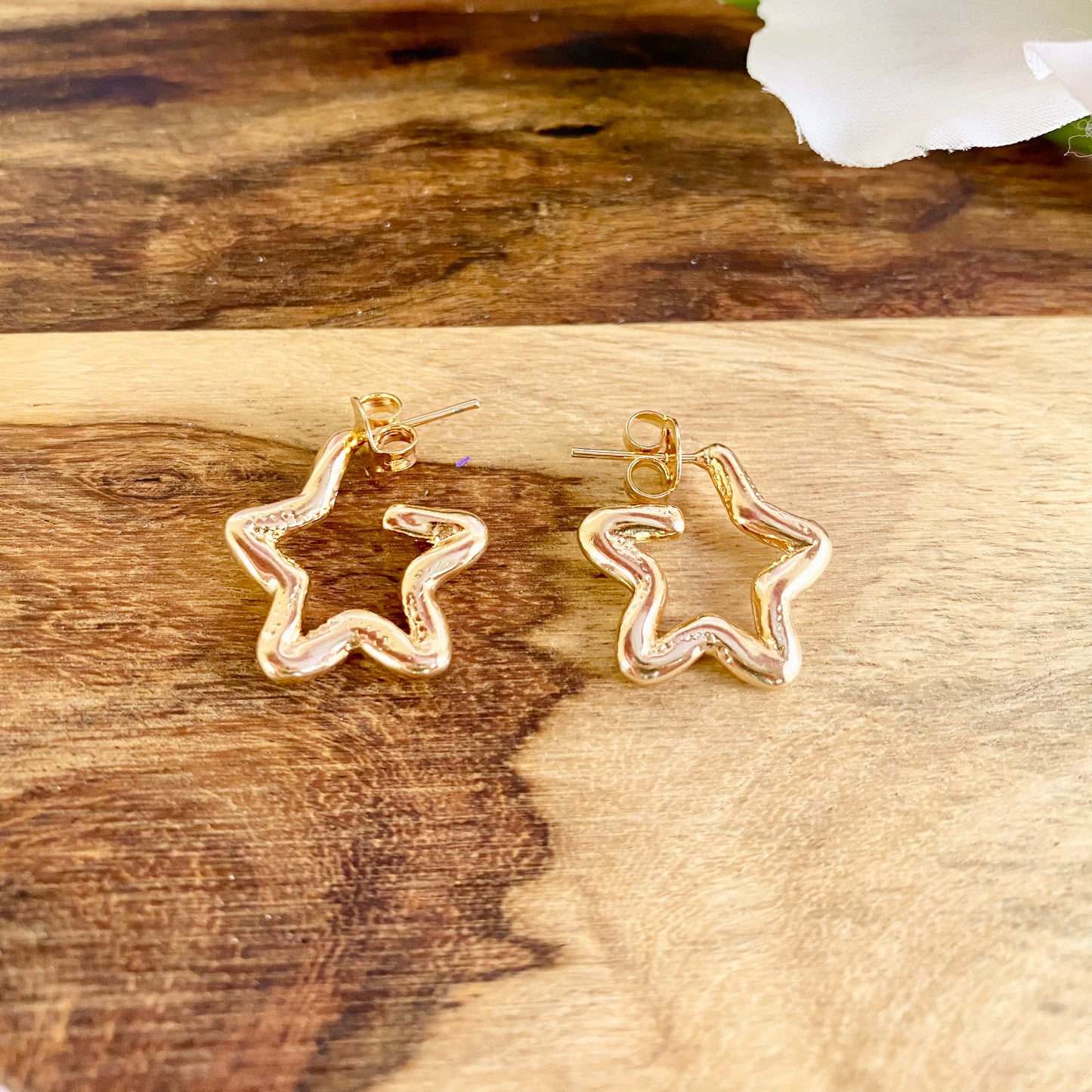 Star Hoop Earrings
