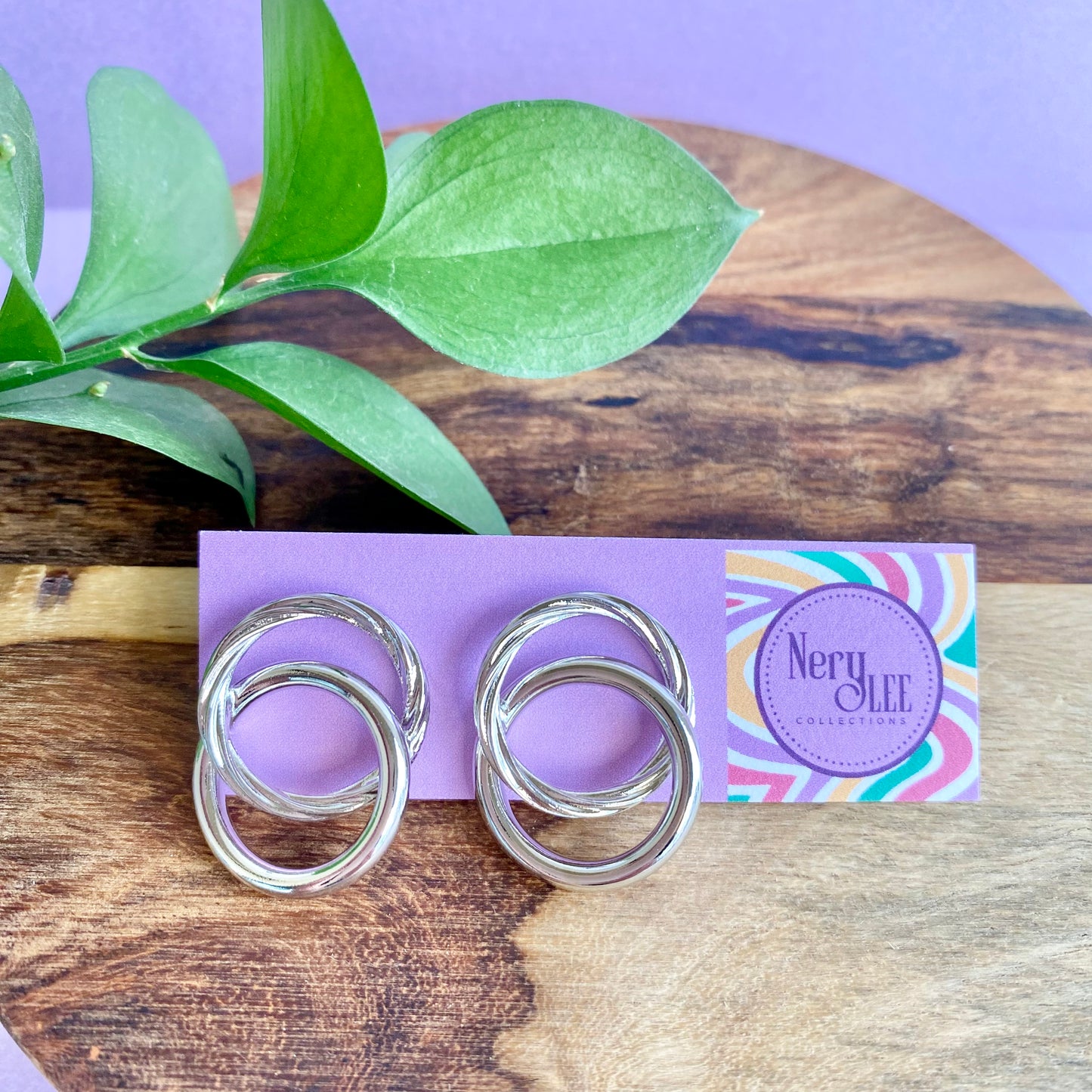 Round Dual Style Intertwined Smooth Rope Stud Earrings