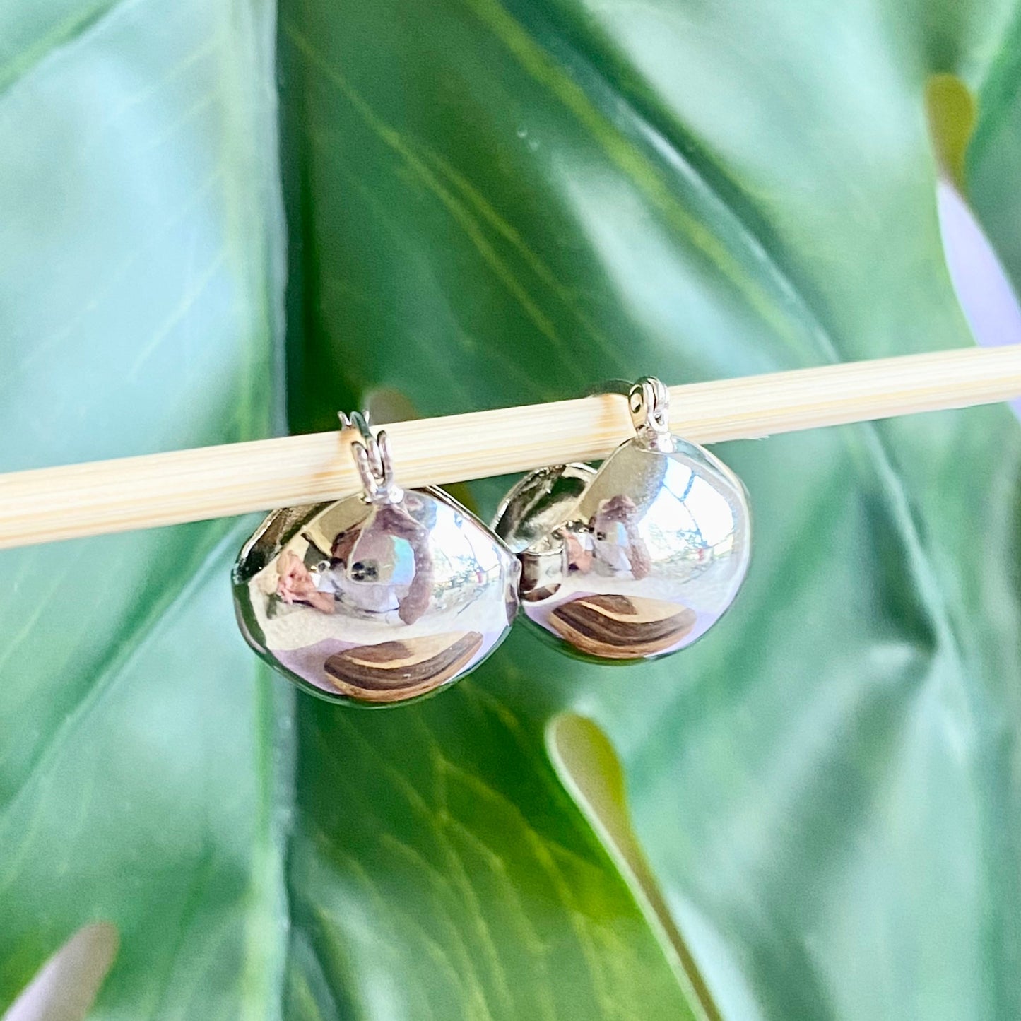 18K Gold/Rhodium Filled Open Circle Earrings