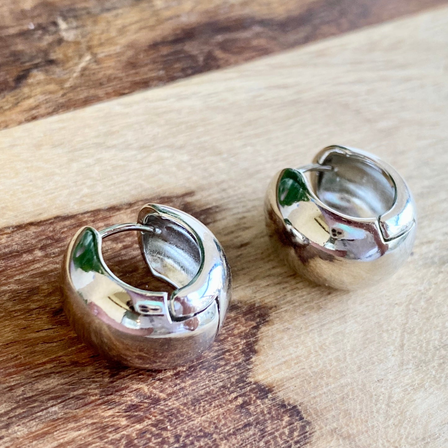 Small Chunky Hoop Earrings