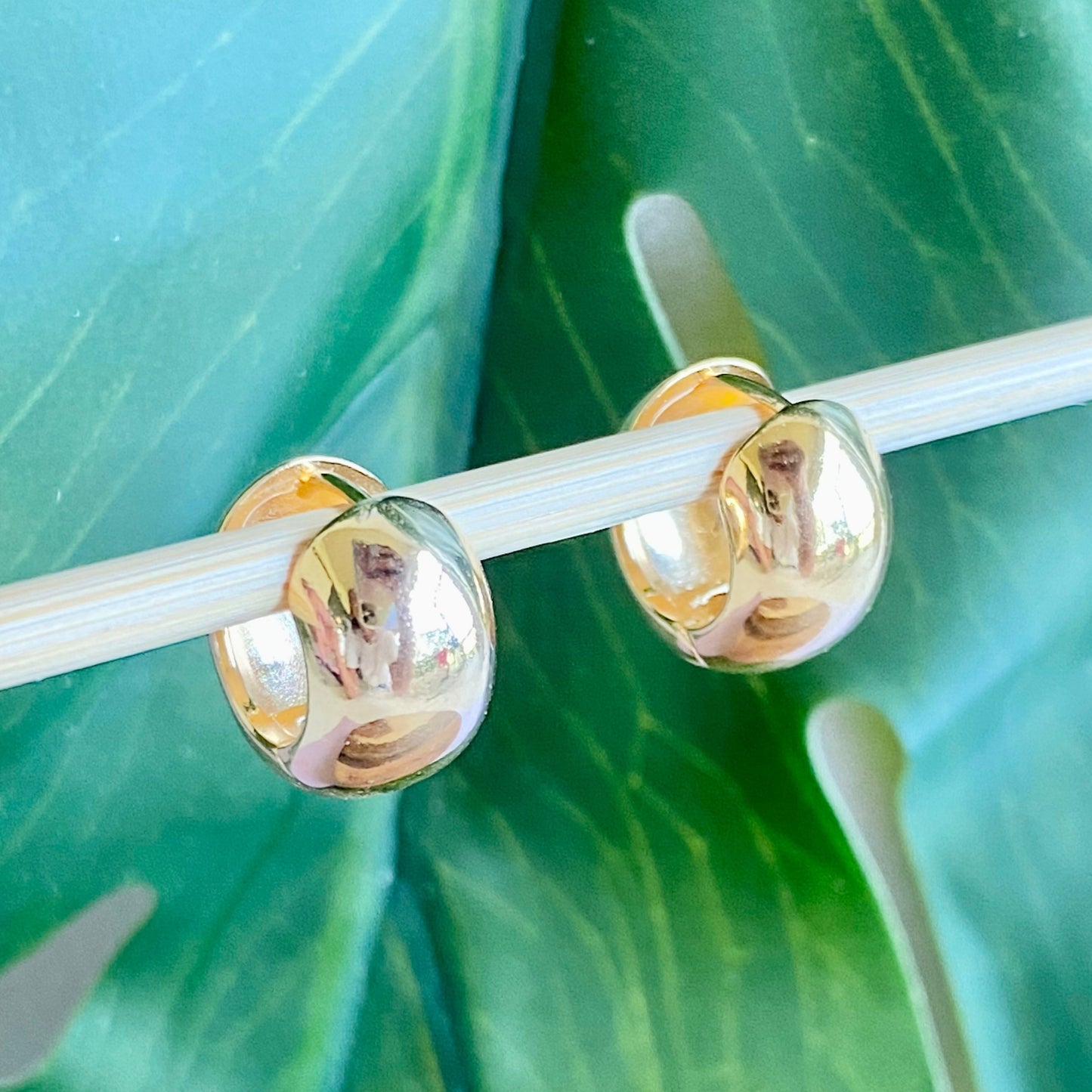 Small Chunky Hoop Earrings