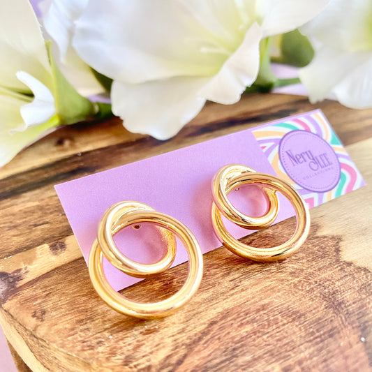 18K Gold Filled Doble Loop Earrings