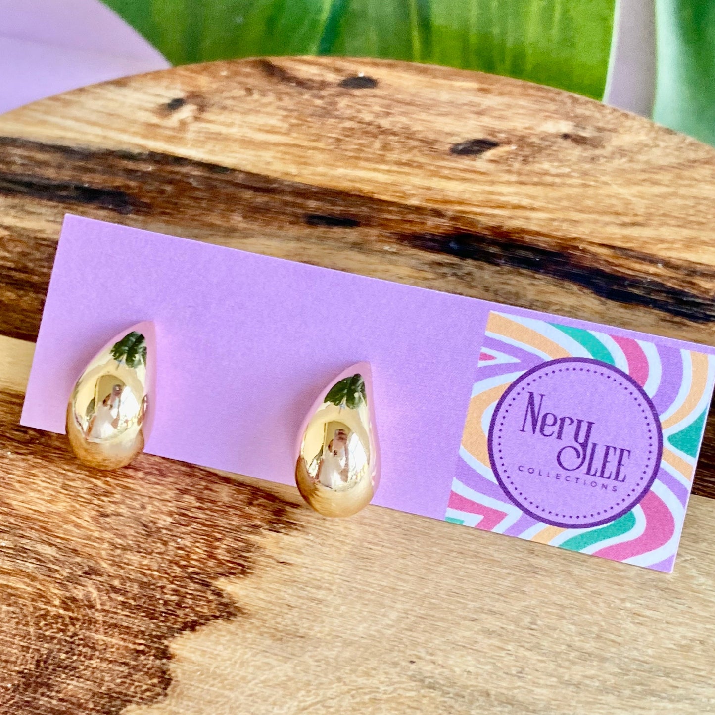 Tear Drop Stud Earrings