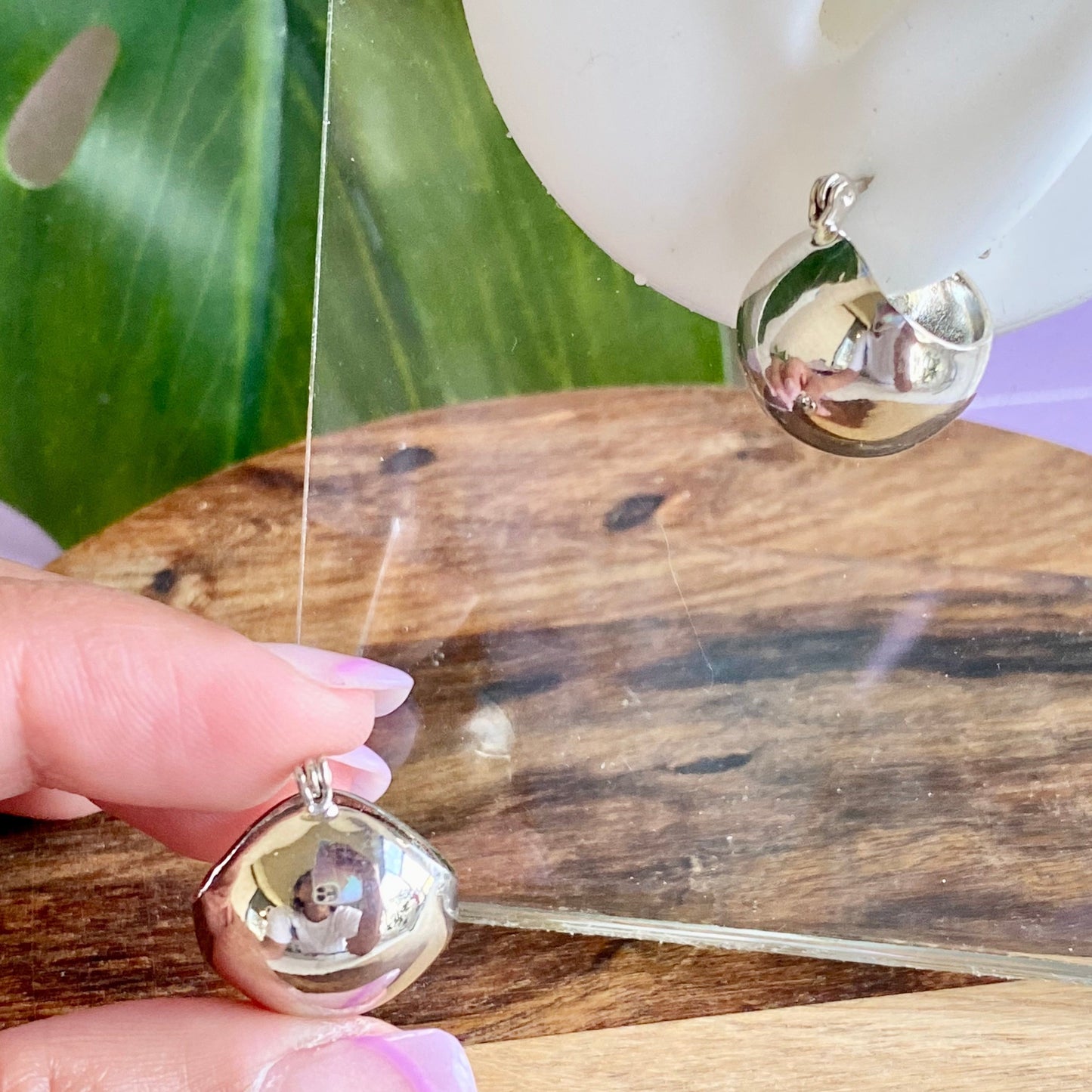 18K Gold/Rhodium Filled Open Circle Earrings